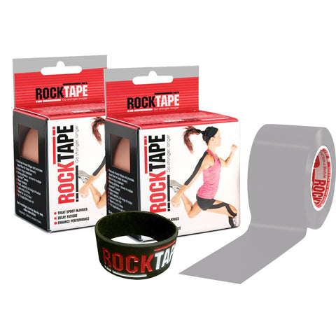2 ROLL COMBO PACK Kinesiology Tape Grey