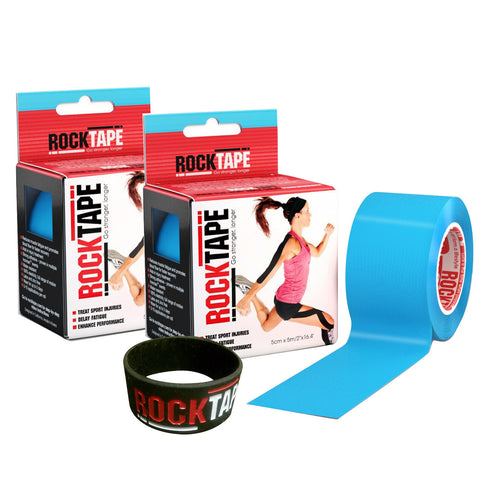2 ROLL COMBO PACK Kinesiology Tape Electric Blue