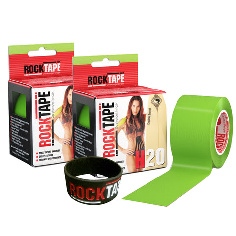2 ROLL COMBO PACK Kinesiology Tape H2O Lime Green