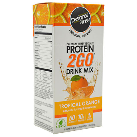 Premium Whey Isolate Protein 2Go, Tropical Orange