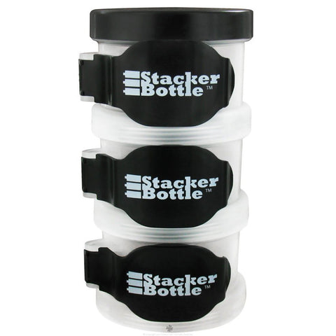 Stacker Bottle The Ultimate Supplement & Storage Dispenser (Black)