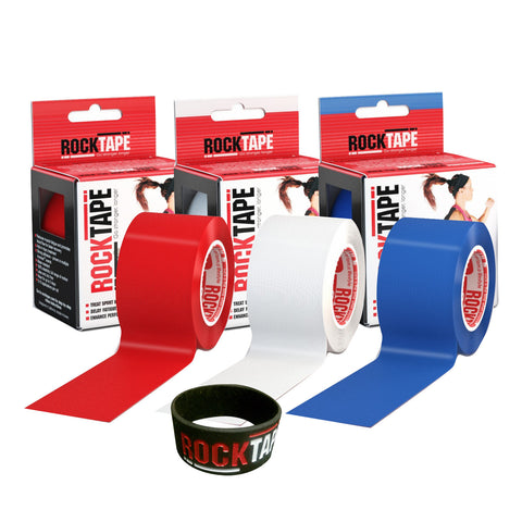 3 Roll Combo Pack Kinesiology Tape Red/White/Blue