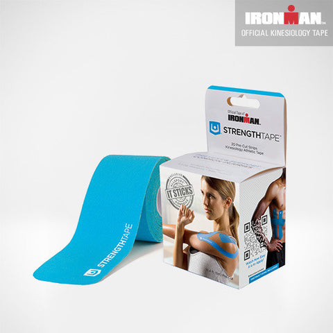 Kinesiology Tape - 16.4' (5m) Roll of 10" Precut Strips Light Blue