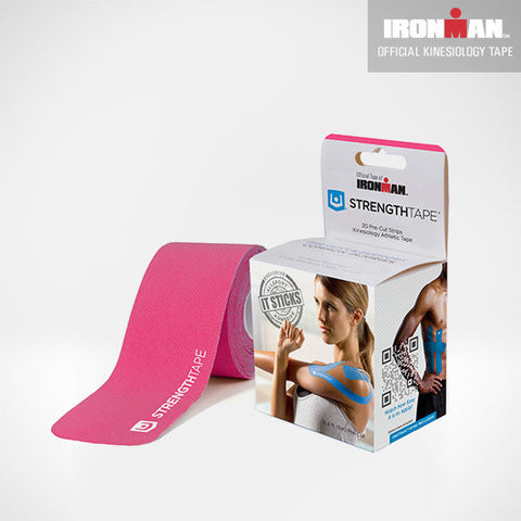 Kinesiology Tape - 16.4' (5m) Roll of 10" Precut Strips Pink