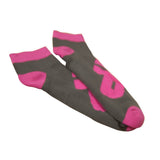 Low Socks Ones Size Fits Most Pink/Grey