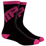 Crew Socks One Size Fits Most Black/Pink