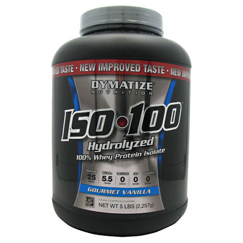 ISO100 Hydrolyzed 100% Whey Protein Isolate Gourmet Vanilla -- 5 lbs