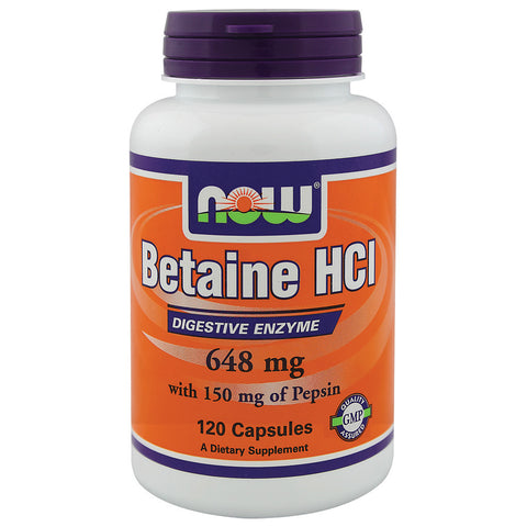 Betaine HCL 10 Grain 120 CAPS