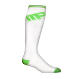 Knee Socks One Size Fits Most White/Green
