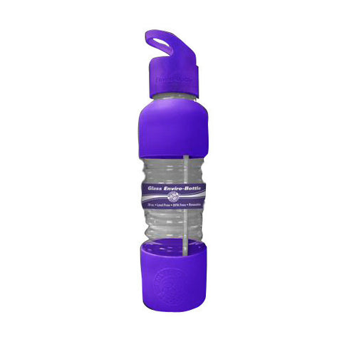 Personal Glass Bottle 20-Ounce Purple