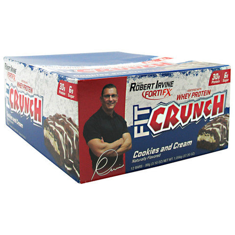 Fit Crunch Meal Replacement Bar, 12 Count Cookies & Cream