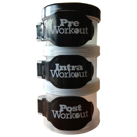 Stacker Bottle The Ultimate Supplement & Storage Dispenser (Black) PIP