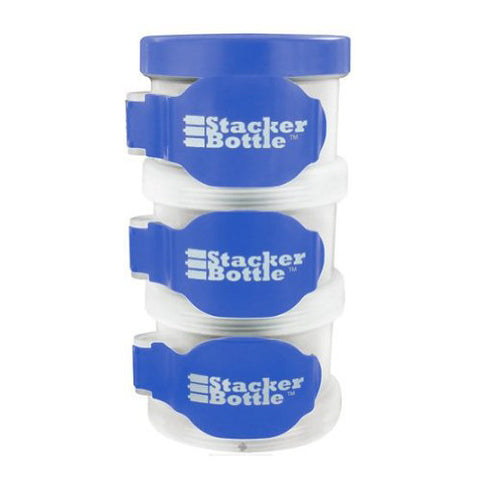 Stacker Bottle The Ultimate Supplement & Storage Dispenser (Blue)