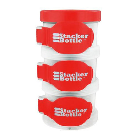Stacker Bottle The Ultimate Supplement & Storage Dispenser (Red)