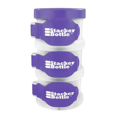Stacker Bottle The Ultimate Supplement & Storage Dispenser (Purple)