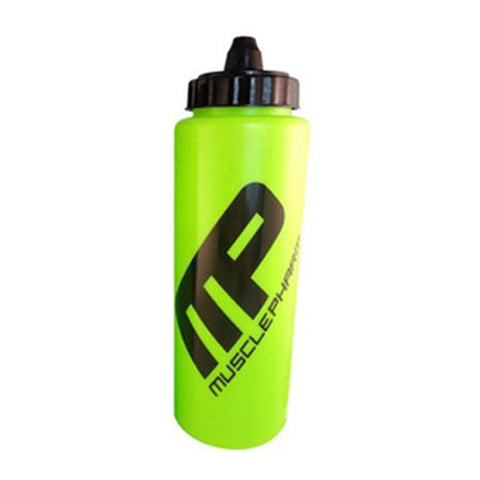 MusclePharm Squeeze Water Bottle Green and Black Writing 24 oz. (1)