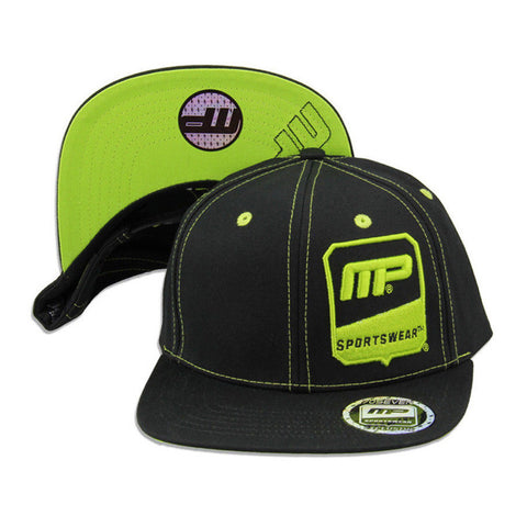 MP Badge Snapback Hat Black Adjustable